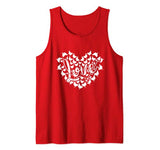 Love Chickens Heart Valentine’s Day Gift For Chickens Lovers Tank Top