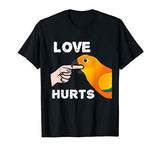 Love Hurts Sun Conure Parrot T-shirt Valentine’s Day
