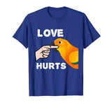 Love Hurts Sun Conure Parrot T-shirt Valentine’s Day