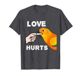 Love Hurts Sun Conure Parrot T-shirt Valentine’s Day