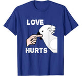 Love Hurts Umbrella Cockatoo Parrot T-shirt Valentine’s Day