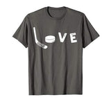 Love Ice Hockey Tee  Valentine’s Day Gift for Hockey Lover T-Shirt