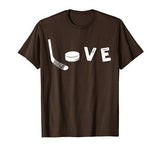 Love Ice Hockey Tee  Valentine’s Day Gift for Hockey Lover T-Shirt