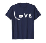Love Ice Hockey Tee  Valentine’s Day Gift for Hockey Lover T-Shirt