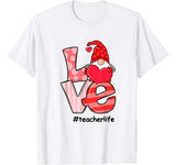 Love LOVE TEACHER LIFE Valentine Day Lover Gift T-Shirt