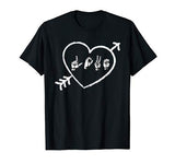 Love Sign Language Cupid Arrow Heart ASL Valentines Day T-Shirt