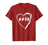 Love Sign Language Heart ASL Valentine’s Day Gift T-Shirt