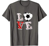 Love Soccer Heart Valentines Day Soccer Players Gift T-Shirt