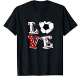 Love Soccer Heart Valentines Day Soccer Players Gift T-Shirt