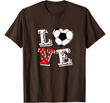 Love Soccer Heart Valentines Day Soccer Players Gift T-Shirt