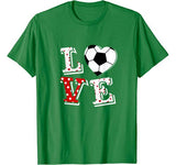 Love Soccer Heart Valentines Day Soccer Players Gift T-Shirt