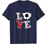 Love Soccer Heart Valentines Day Soccer Players Gift T-Shirt