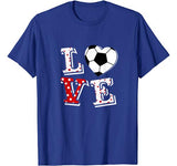 Love Soccer Heart Valentines Day Soccer Players Gift T-Shirt