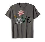 Love Sugar Skull Flower Lotus Bee Yoga Valentine’s Day Gift T-Shirt