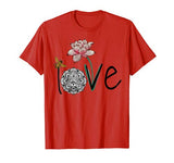 Love Sugar Skull Flower Lotus Bee Yoga Valentine’s Day Gift T-Shirt