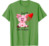 Love me like I’m bacon valentine pig gift funny T-Shirt