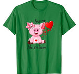 Love me like I’m bacon valentine pig gift funny T-Shirt