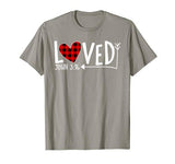 Loved John 3:16 Red Plaid Heart Christian Valentine’s Day T-Shirt