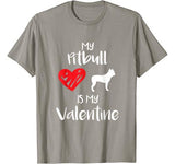 MY PITBULL IS MY VALENTINE SHIRT  Valentines Day Dog Gift