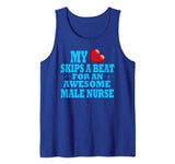 Male Nurse Valentines Male Nurse Practitioner Loved One Pun Tank Top