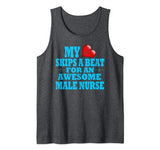 Male Nurse Valentines Male Nurse Practitioner Loved One Pun Tank Top