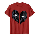 Marvel Deadpool Heart Mask Valentine’s Graphic T-Shirt