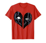 Marvel Deadpool Heart Mask Valentine’s Graphic T-Shirt
