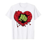 Marvel Hulk Smash Heart Valentine’s Day T-Shirt