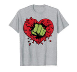 Marvel Hulk Smash Heart Valentine’s Day T-Shirt