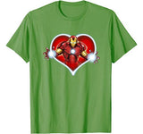 Marvel Iron Man Heart Blaster Glow Valentine Graphic T-Shirt