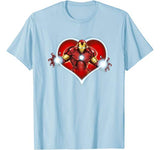 Marvel Iron Man Heart Blaster Glow Valentine Graphic T-Shirt