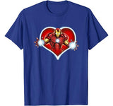 Marvel Iron Man Heart Blaster Glow Valentine Graphic T-Shirt
