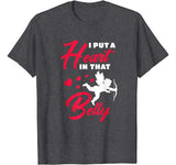Mens Matching Valentine’s Day Pregnancy Announcement Dad T-shirt