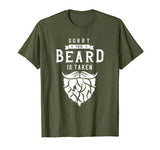 Mens Sorry This Beard Is Taken Shirt Valentines Day Gift for Him T-Shirt