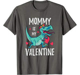 Mommy Is My Valentine Shirt Valentines Day Dinosaur Tee Boys