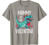 Mommy Is My Valentine Shirt Valentines Day Dinosaur Tee Boys