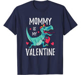 Mommy Is My Valentine Shirt Valentines Day Dinosaur Tee Boys