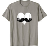 Mustache Heart Valentines Day Boys T-Shirt