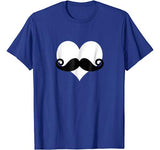 Mustache Heart Valentines Day Boys T-Shirt