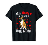 My Boxer Is My Valentine Raining Hearts Shirt