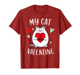 My Cat Is My Valentine Kitten Lover Heart Valentines Day T-Shirt