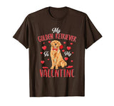 My Golden Retriever Is My Valentine Cute Dog Dad Mom Gifts T-Shirt