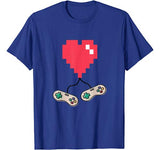 Old School 8-Bit Video Game Valentines Day TShirt Gift