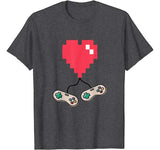 Old School 8-Bit Video Game Valentines Day TShirt Gift