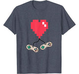 Old School 8-Bit Video Game Valentines Day TShirt Gift