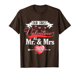 Our First Valentine As Mr And Mrs 2020 Valentines Day Gift T-Shirt