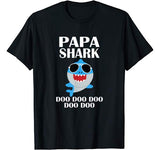 Papa Shark T-Shirt Doo Doo Doo Funny Papa Valentines Day T-Shirt