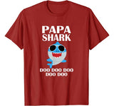 Papa Shark T-Shirt Doo Doo Doo Funny Papa Valentines Day T-Shirt
