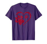 Paw Print Heart Dog Cat Owner Lover Girl Valentine Day Shirt