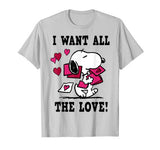 Peanuts Snoopy All the Love Valentine’s T Shirt